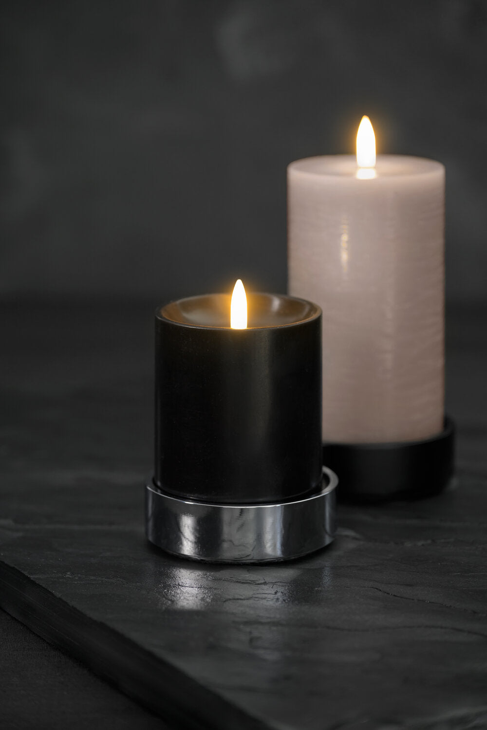 Pillar lysestage, Chrome - Ø9 cm